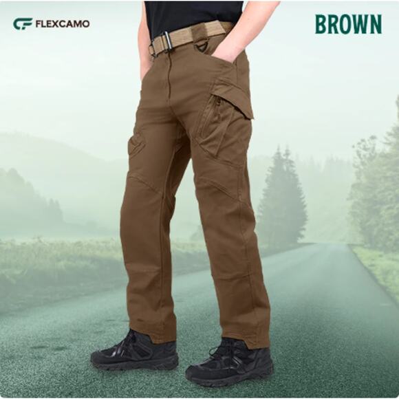NWT FlexCamo Tactical Waterproof Pants Brown 32 - Picture 1 of 14